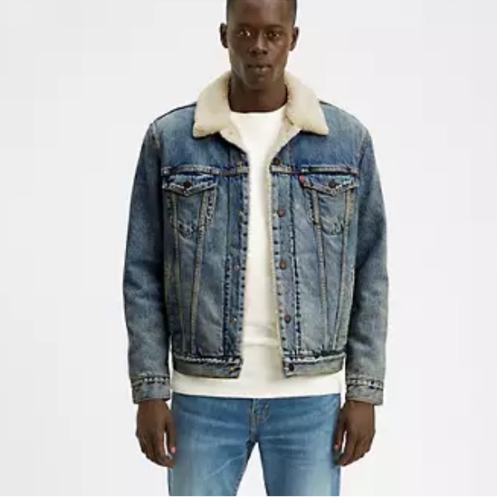 Levi’s Mens Sherpa Lined Denim Jacket